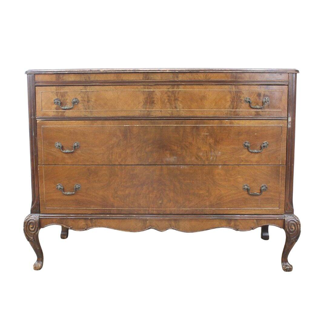 1940's dresser with carved legs, unpainted