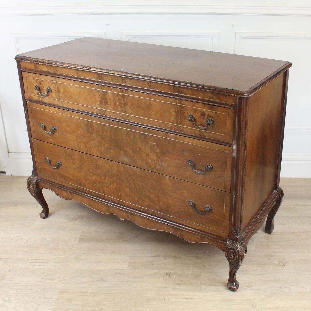 1940's dresser with carved legs, unpainted