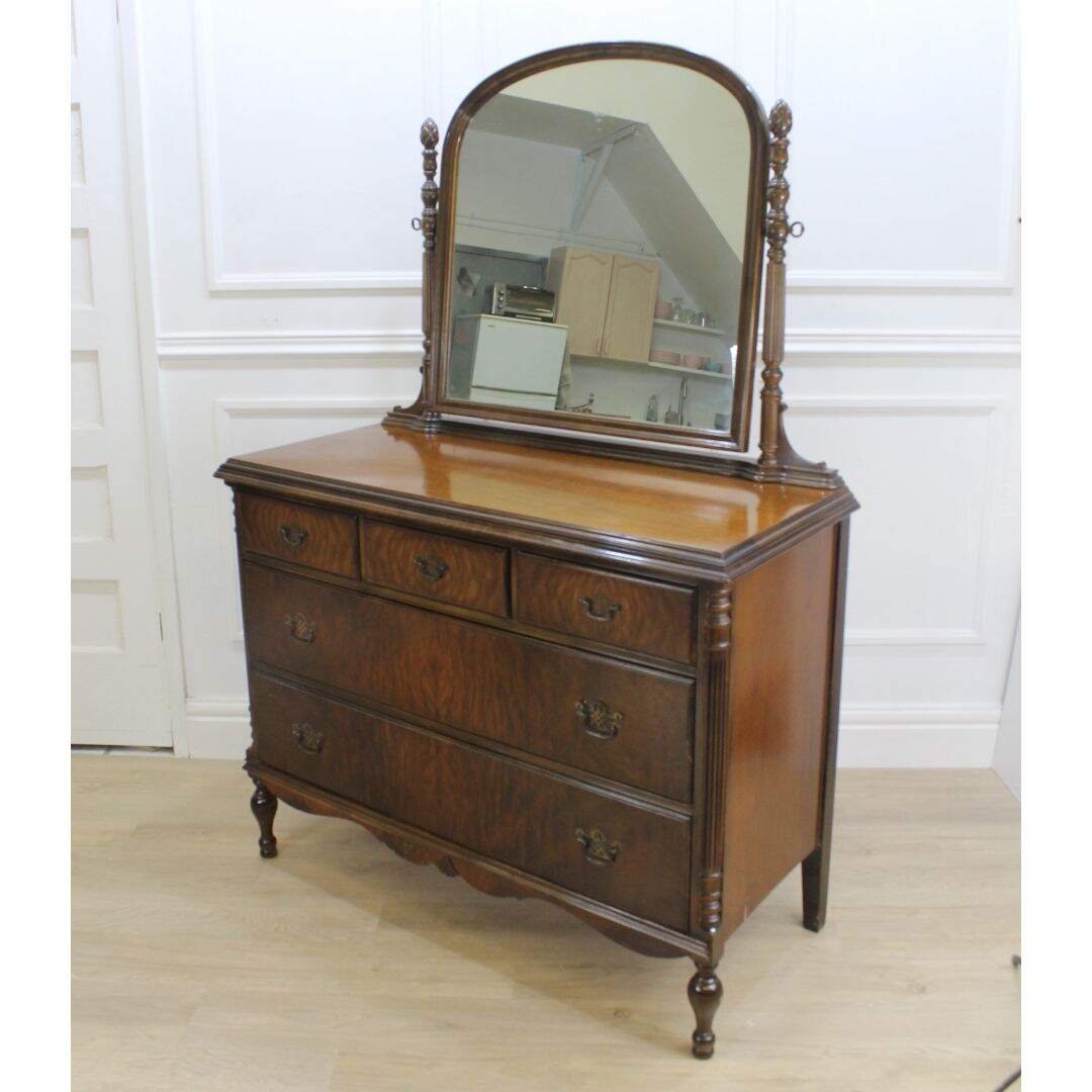 1940's dresser with mirror, unpainted