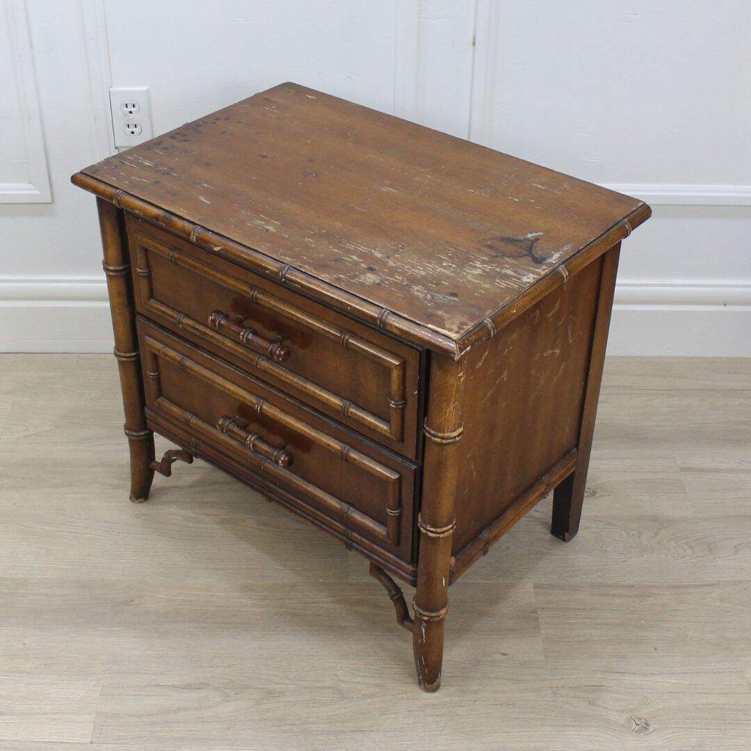 faux bamboo night table, unpainted