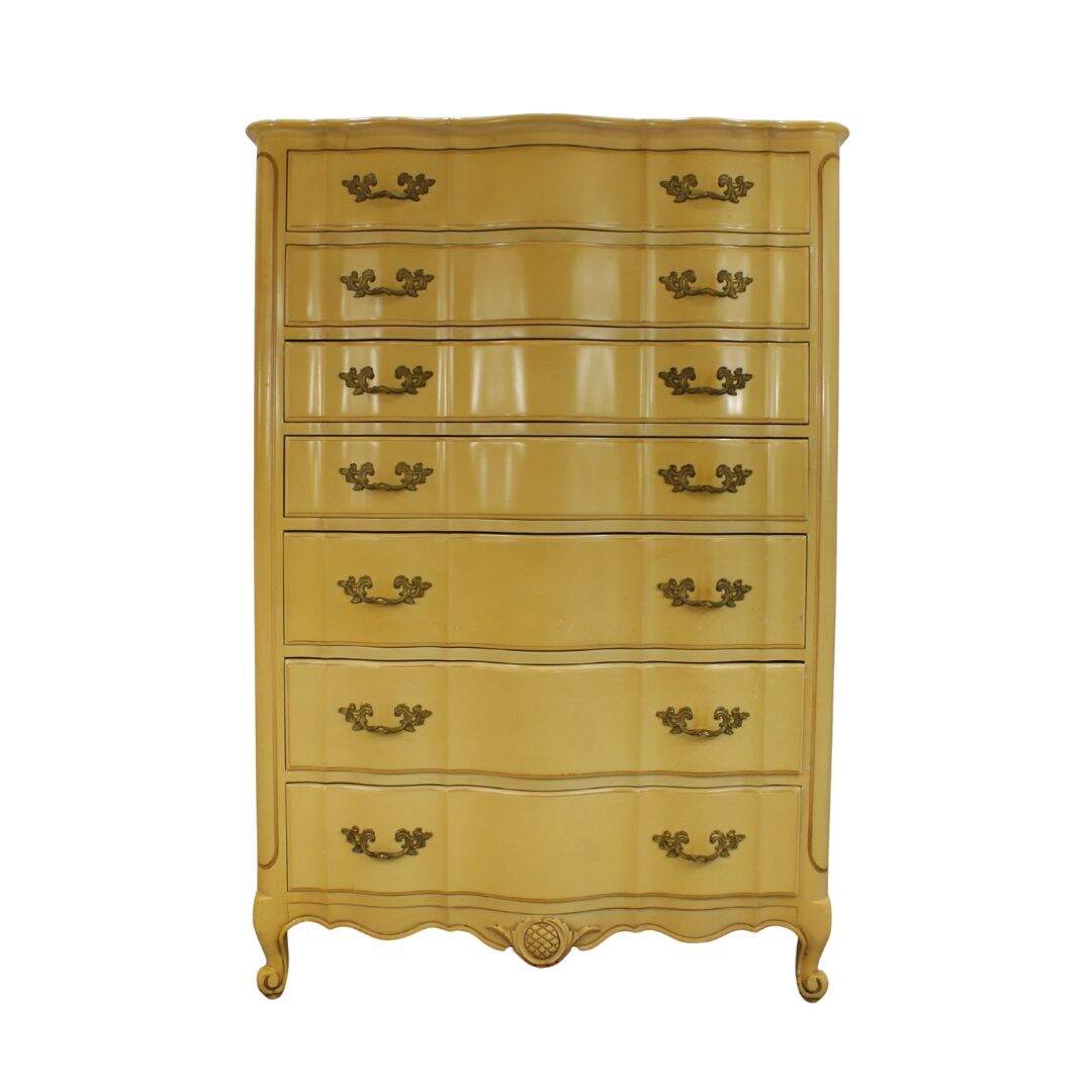 french provincial highboy dresser, unpainted