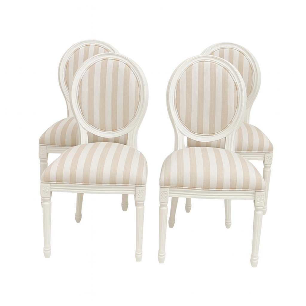 Set of 4 Restoration Hardware chairs, unfinished