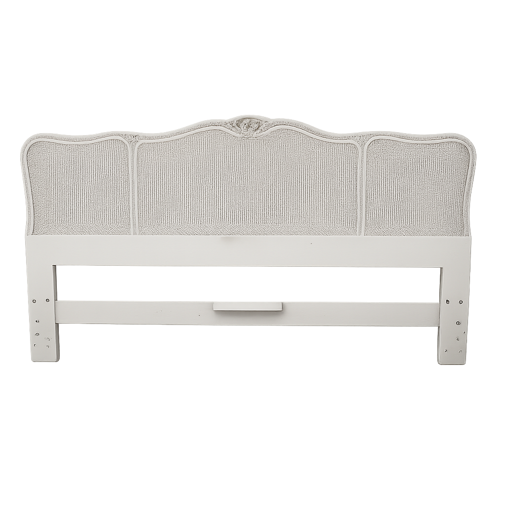 King headboard with caning, unfinished