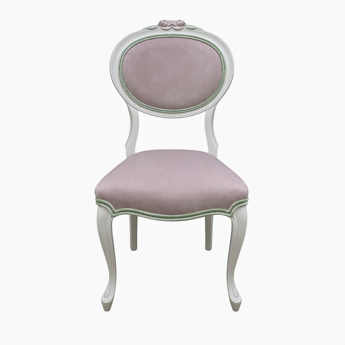 Pink and green boudoir chair