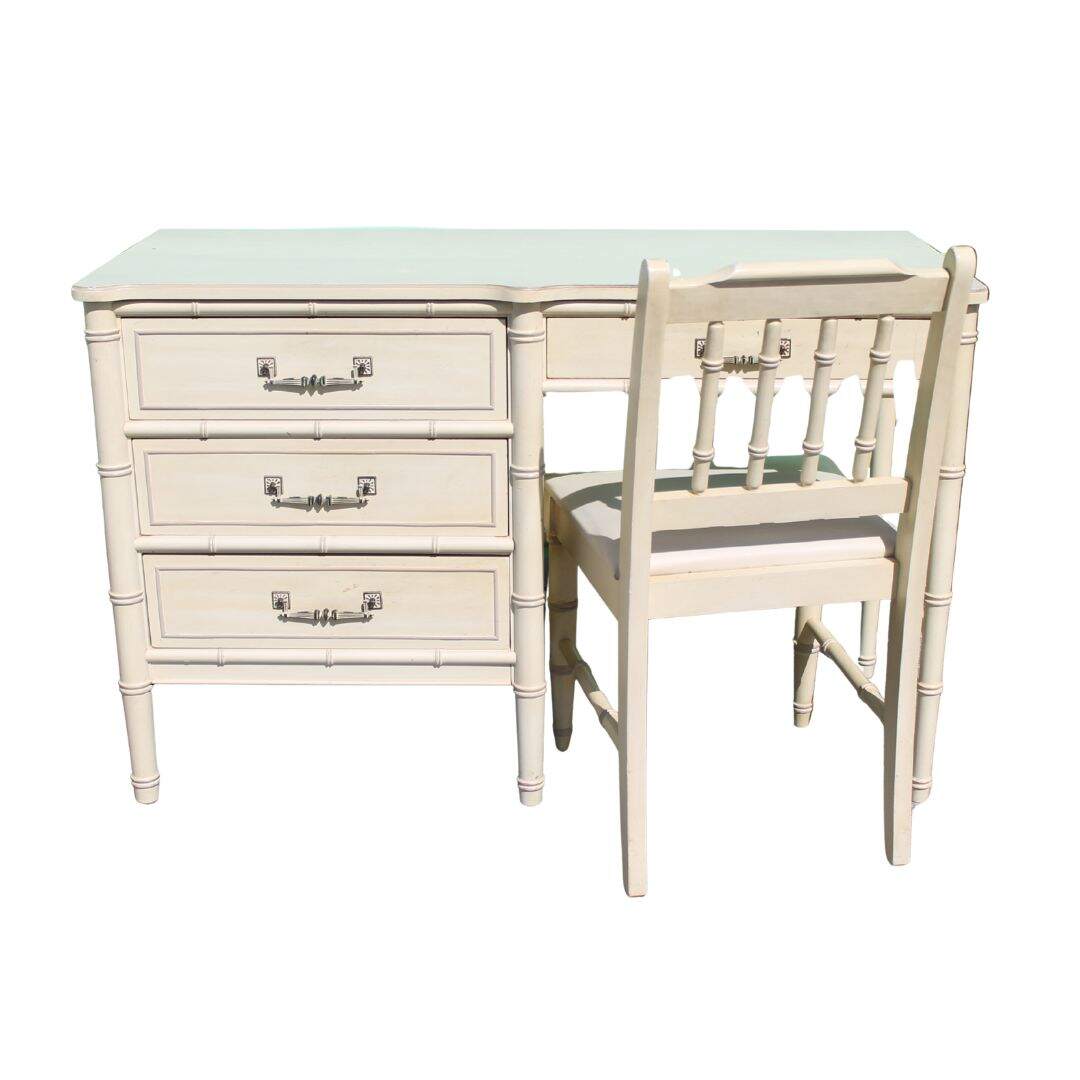 faux bamboo desk and chair, unpainted