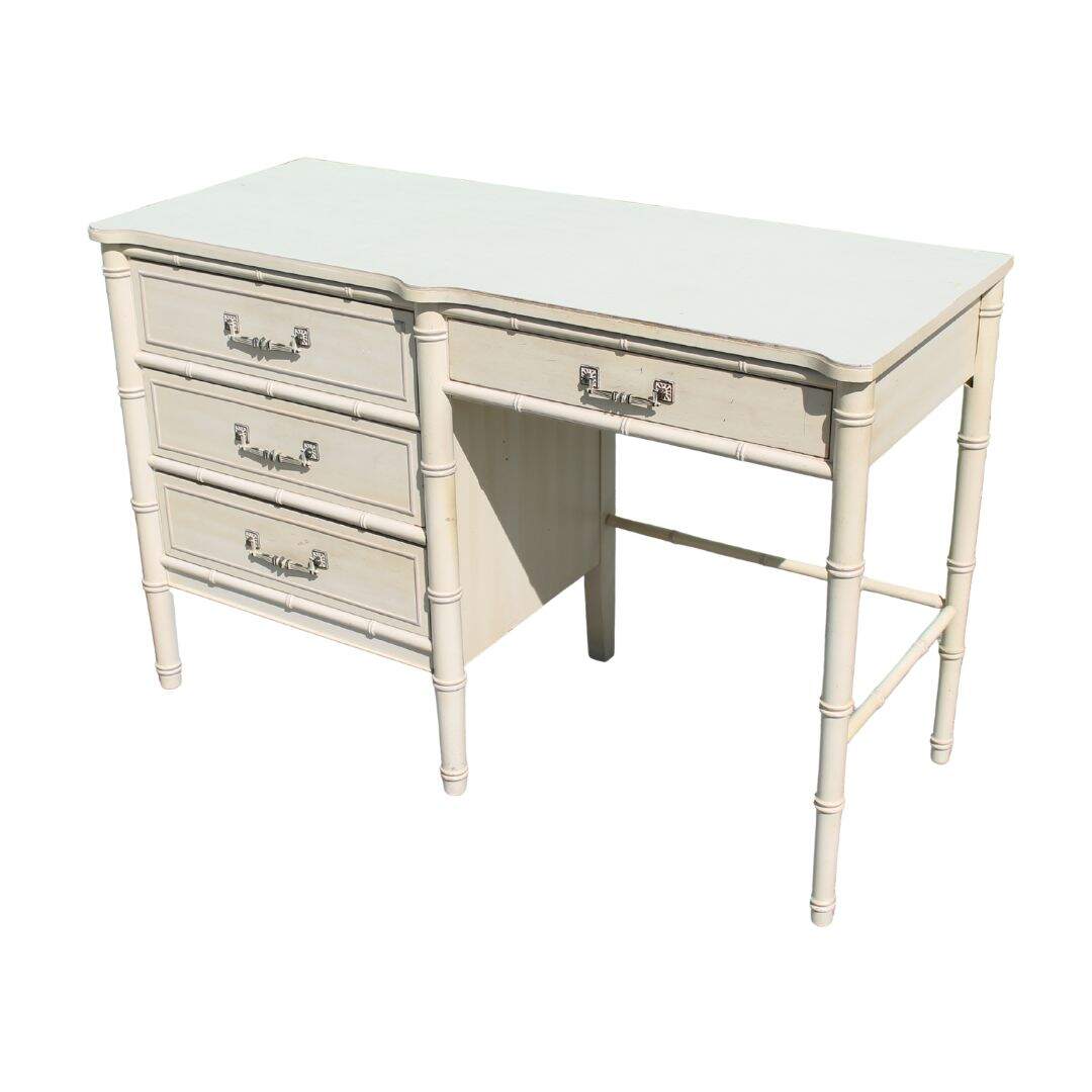 faux bamboo desk and chair, unpainted