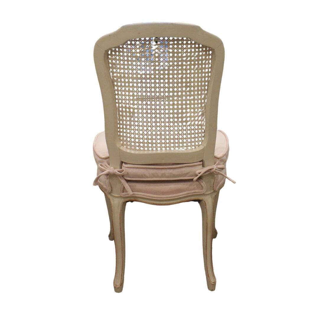 French chair with pink velvet seat