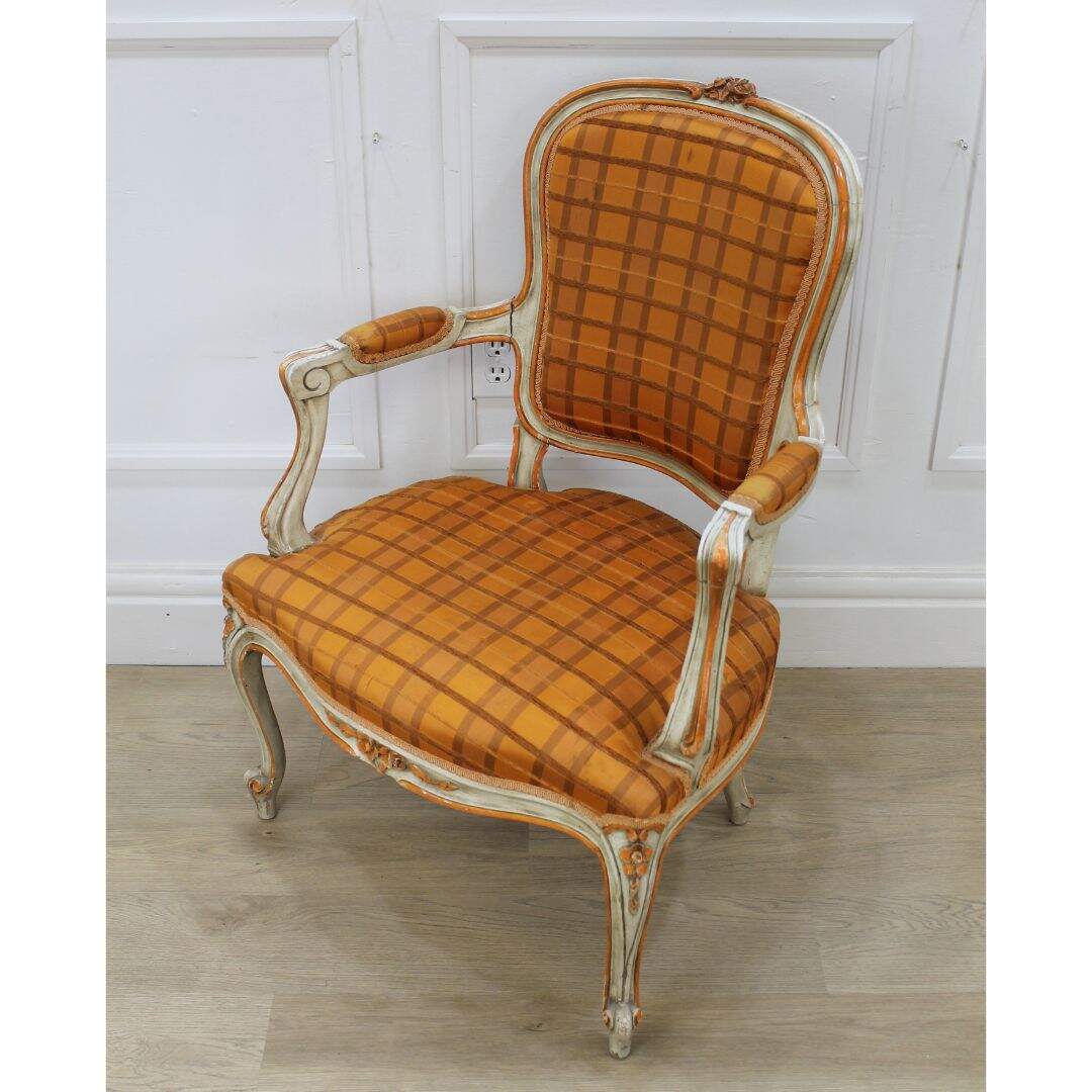 french provincial bergere chair, unfinished