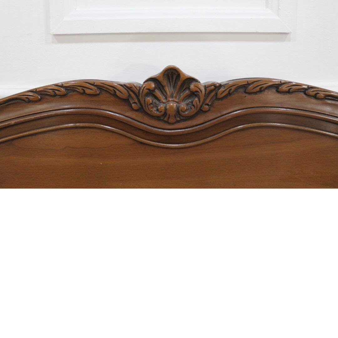 French provincial double headboard, unpainted