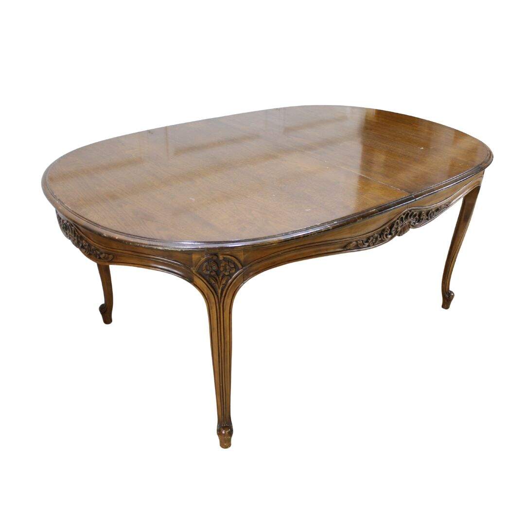 large french provincial dining table, unpainted