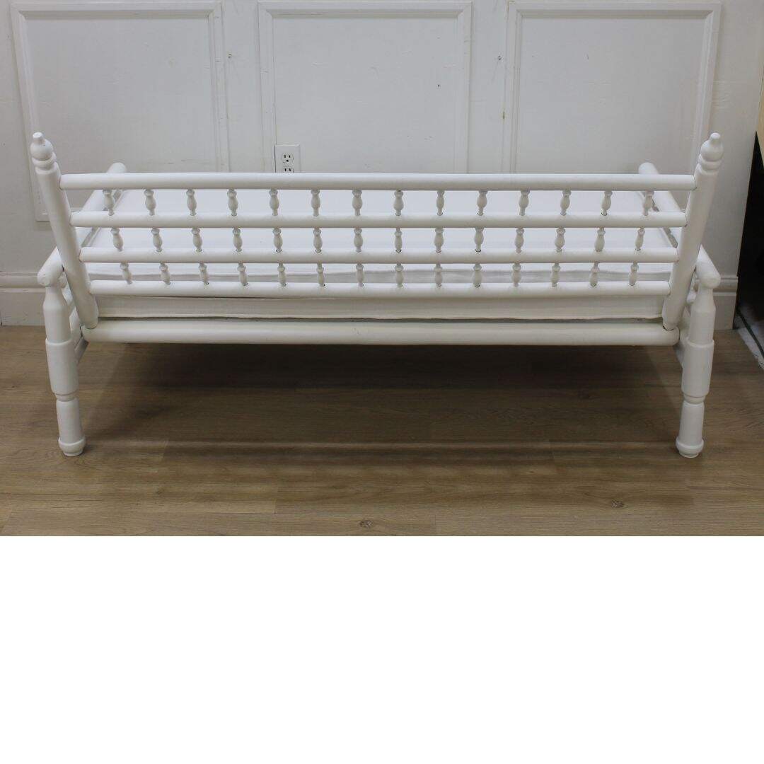 Bamboo loveseat with seat cushion