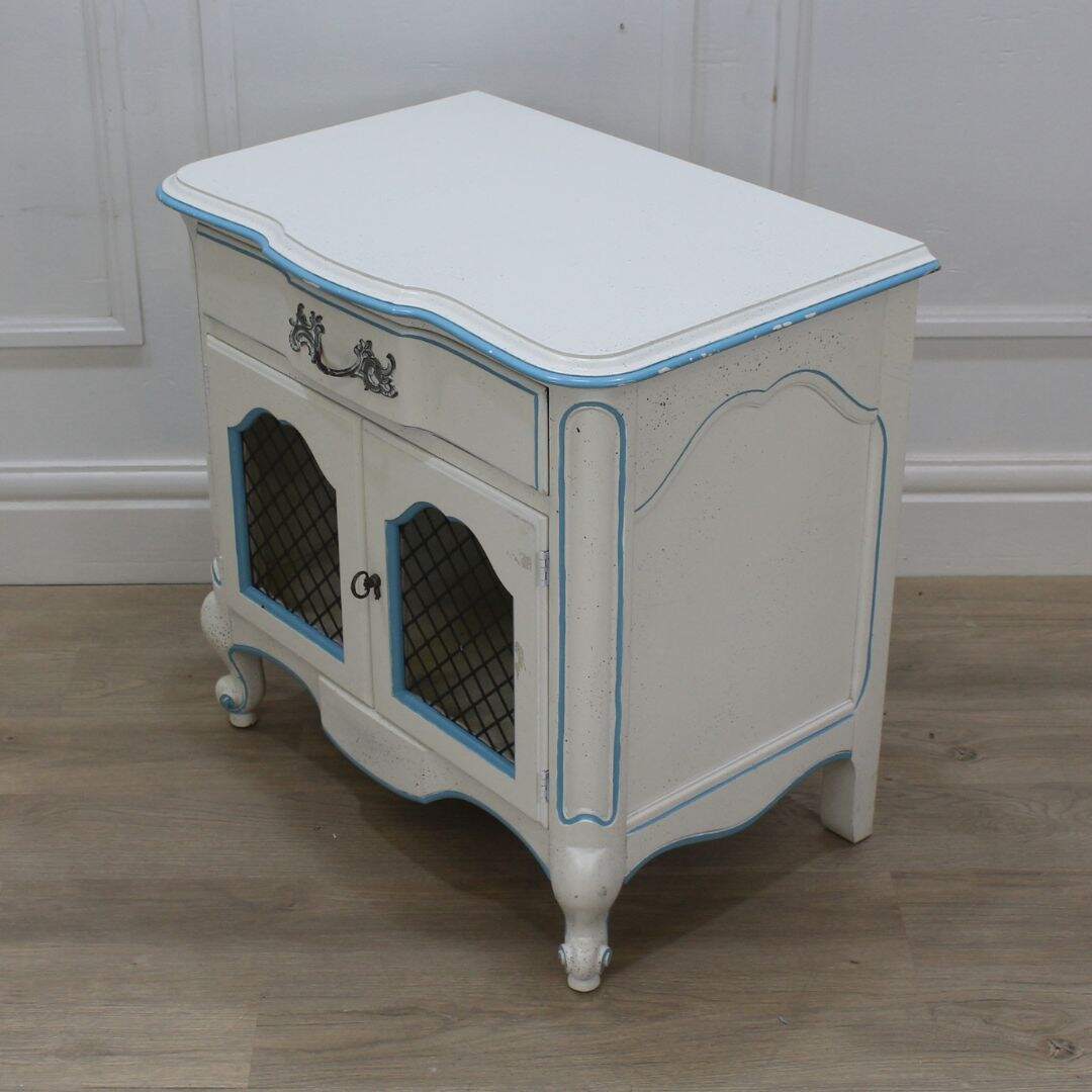 Pair of French provincial nightstands, unpainted