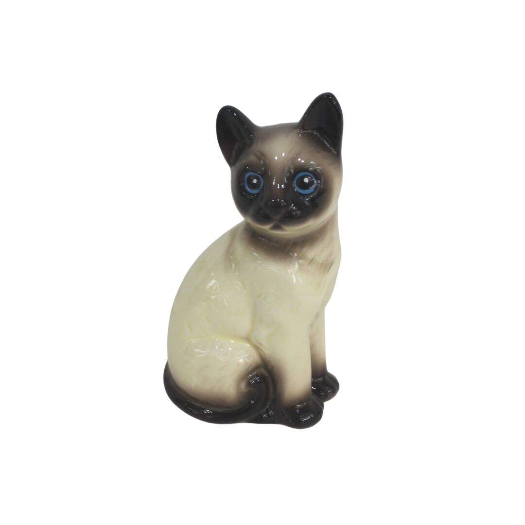vintage ceramic Siamese cat figurine