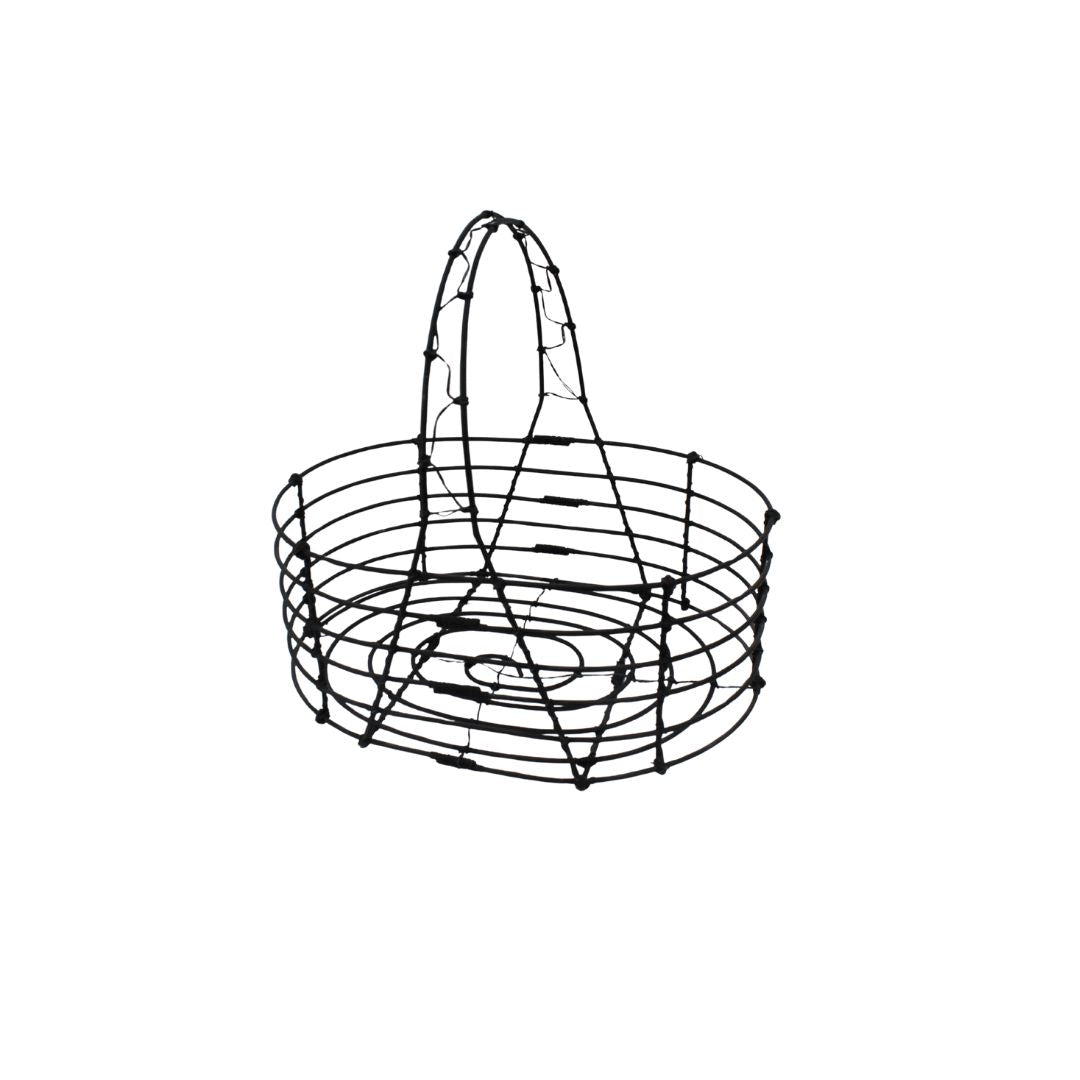 antique wire egg basket