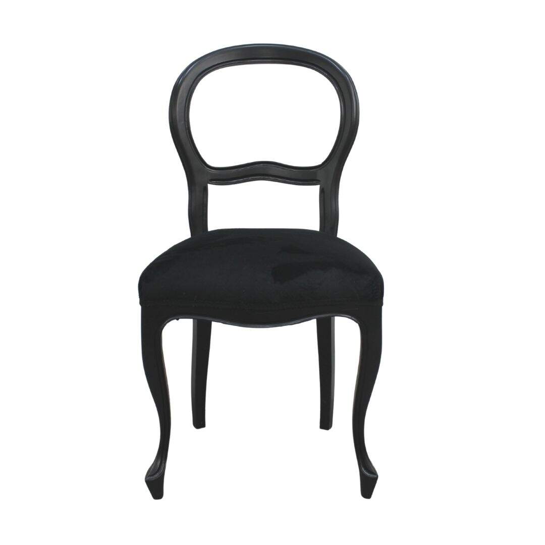 black boudoir chair