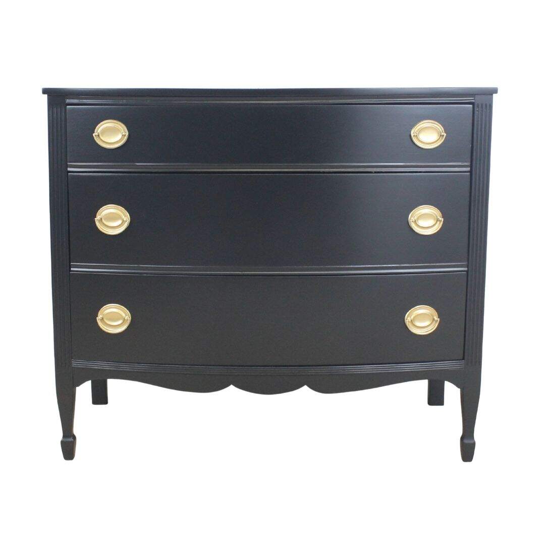 Black bow front dresser