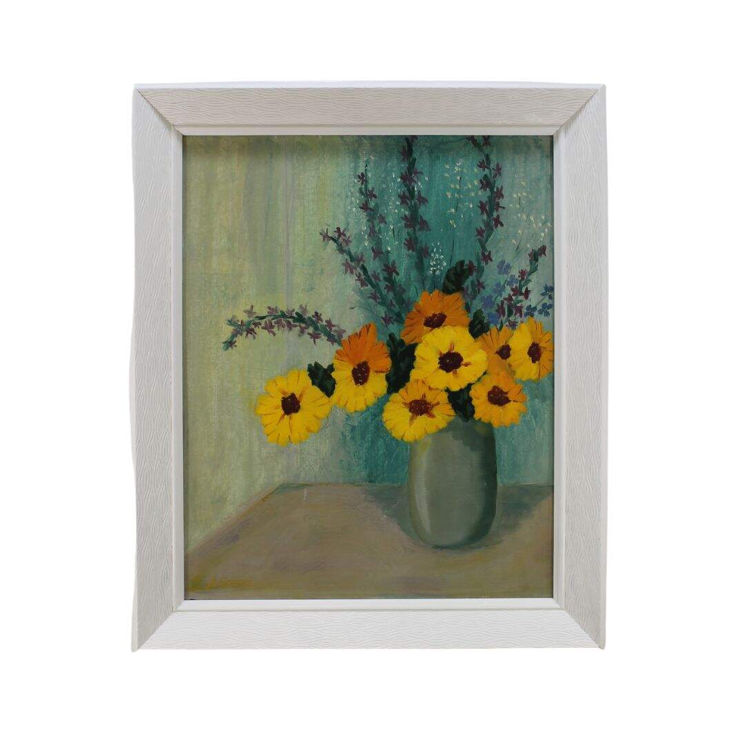 vintage black-eyed Susan oil painting
