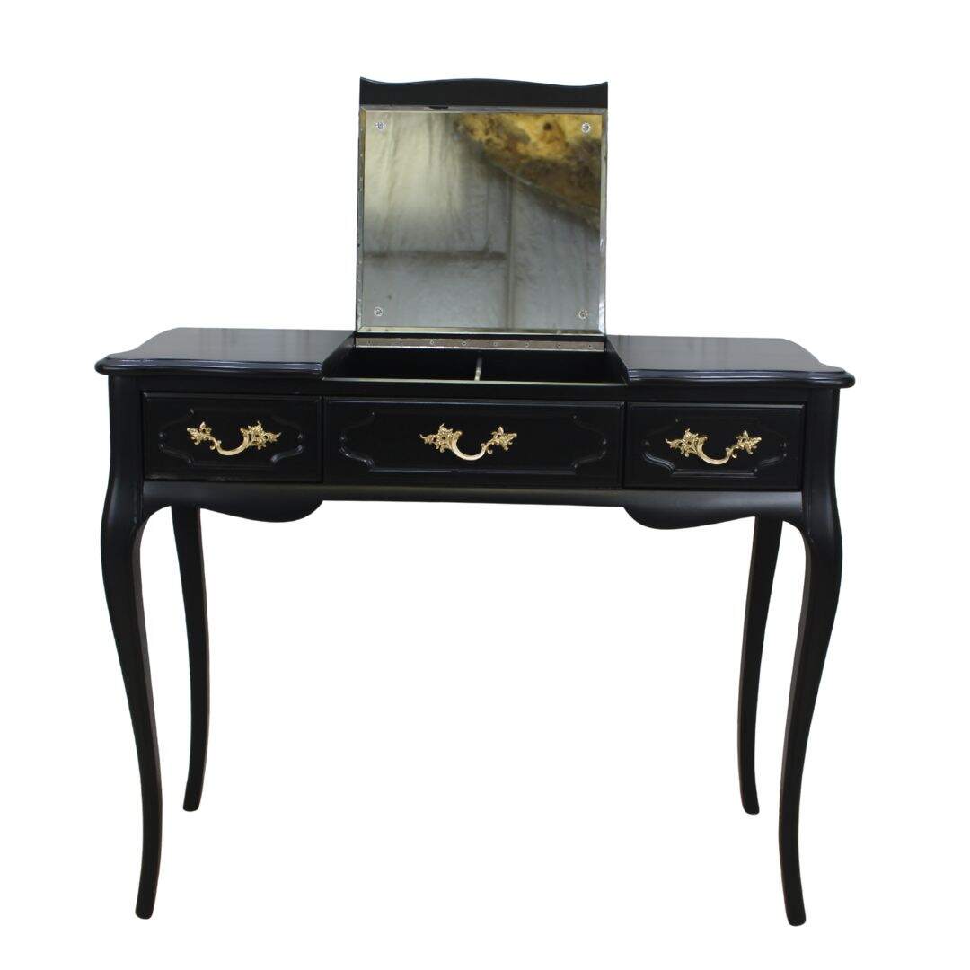 Black flip top vanity