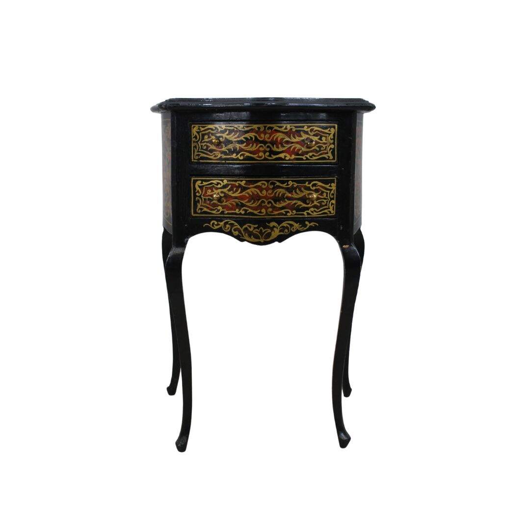 black hand painted night table