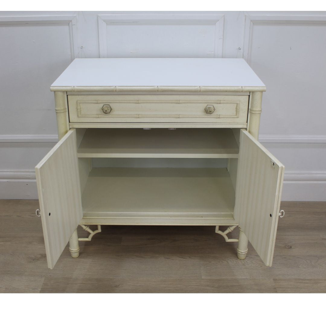 faux bamboo cabinet, unpainted