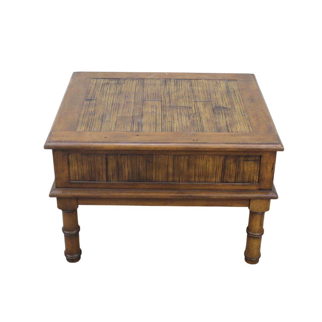 rattan and faux bamboo coffee table