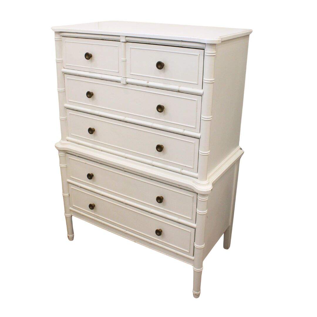 faux bamboo highboy dresser