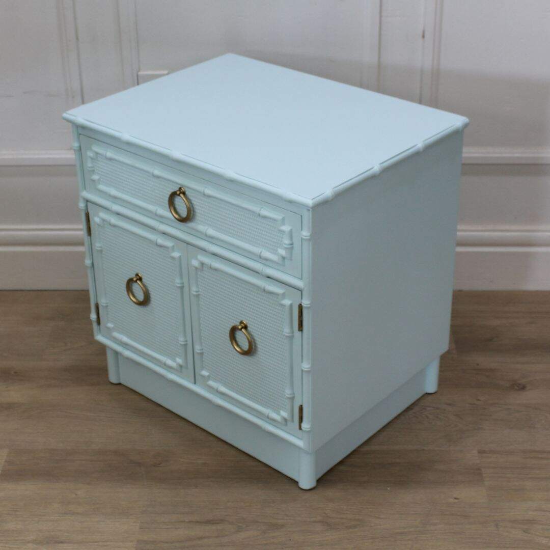 Blue Palm Beach regency nightstand