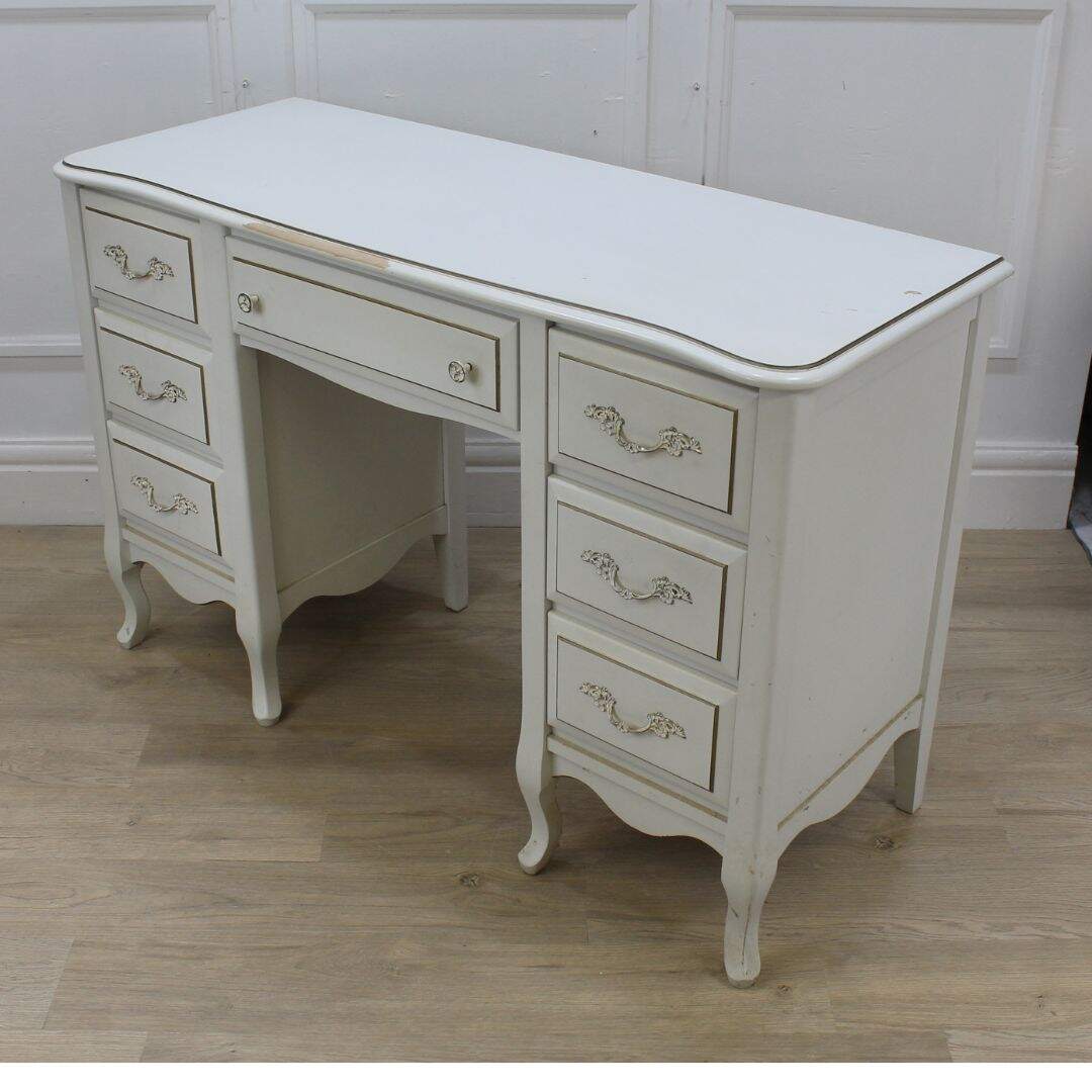 French provincial 7 drawer desk