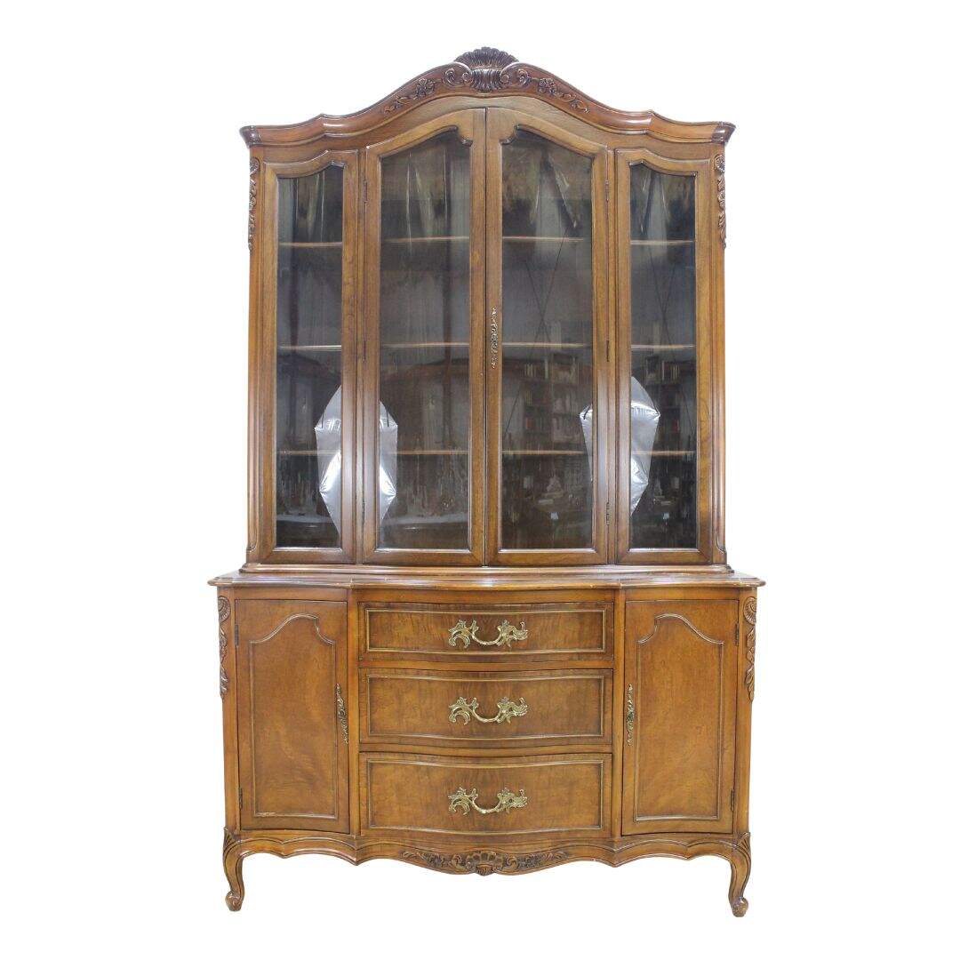 french provincial china cabinet, unpainted
