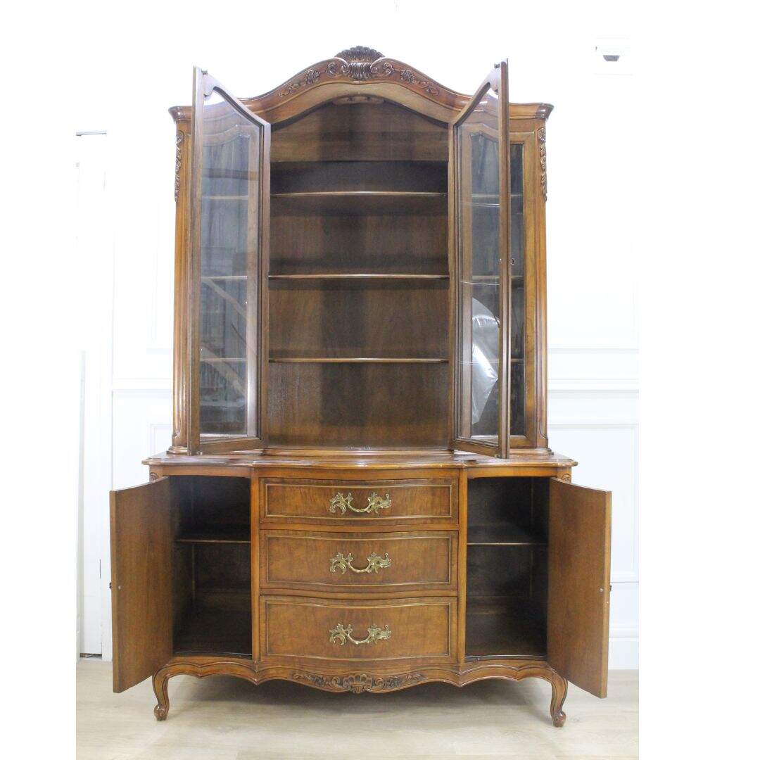 french provincial china cabinet, unpainted