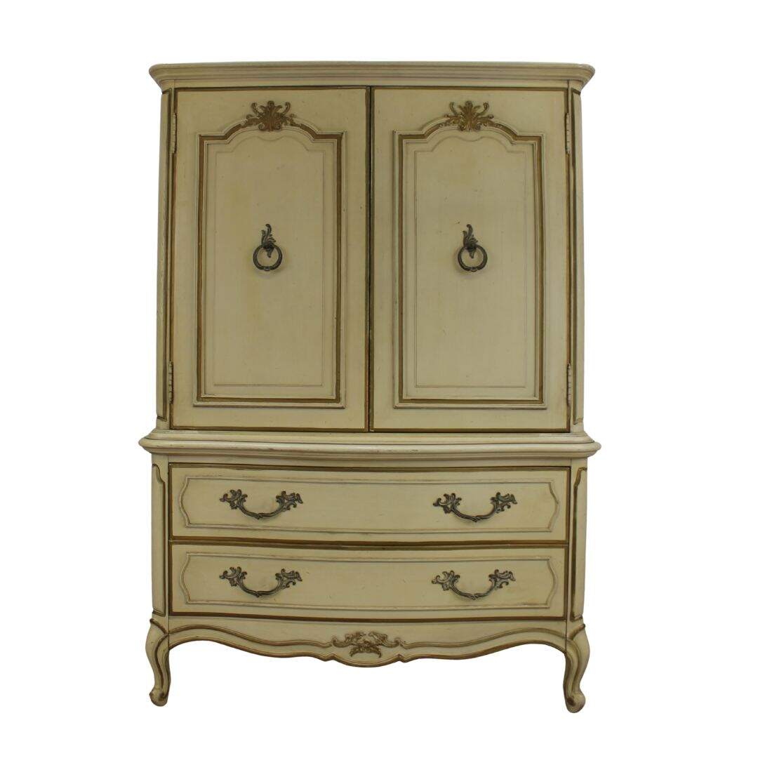 French provincial dresser with doors and drawers, unpainted