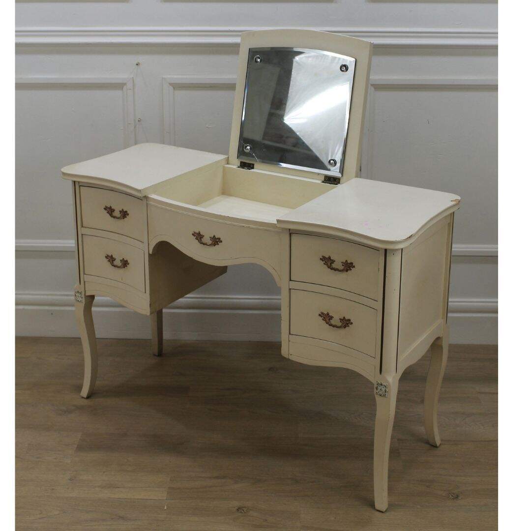 french provincial flip top vanity
