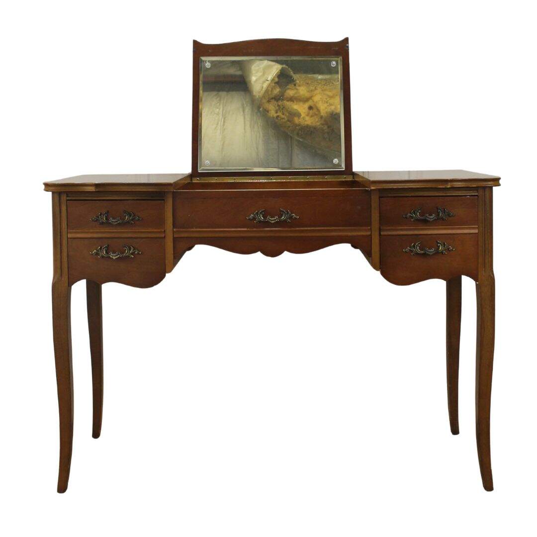 French provincial flip top vanity