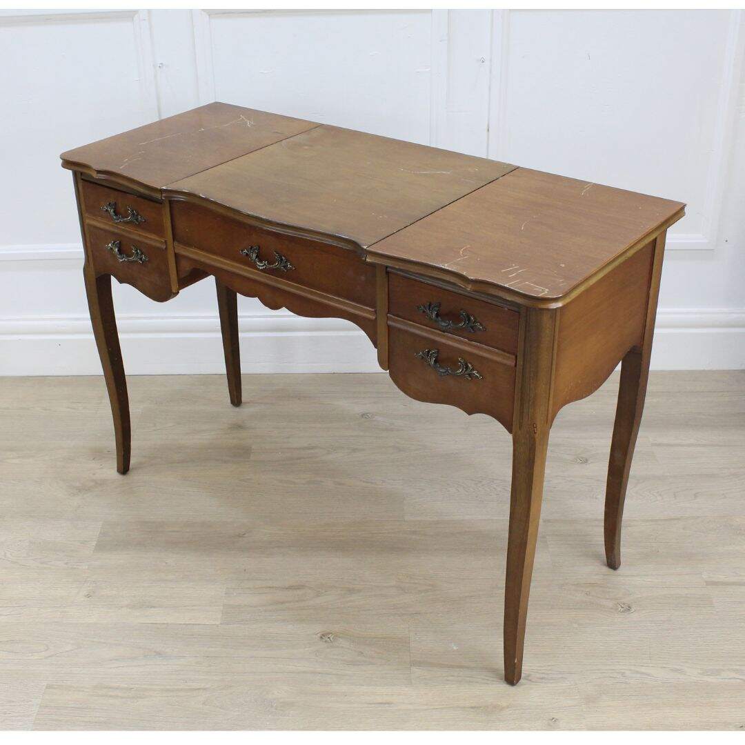 French provincial flip top vanity