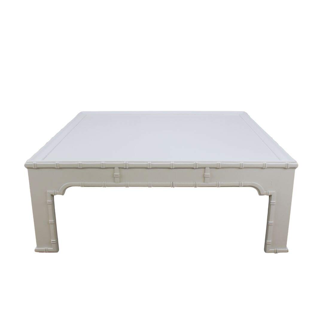 Large faux bamboo coffee table