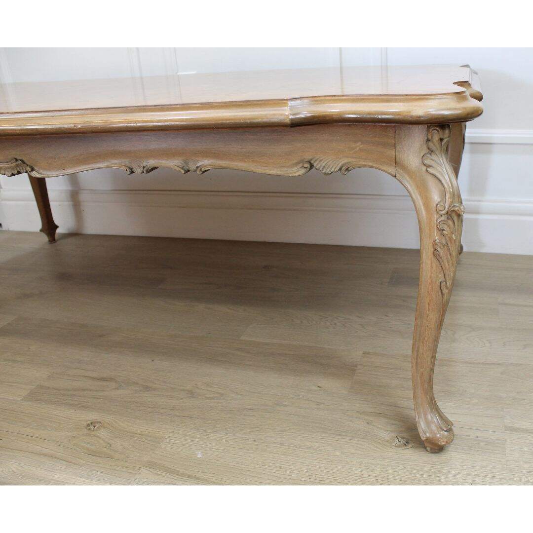 very large French style coffee table, unpainted