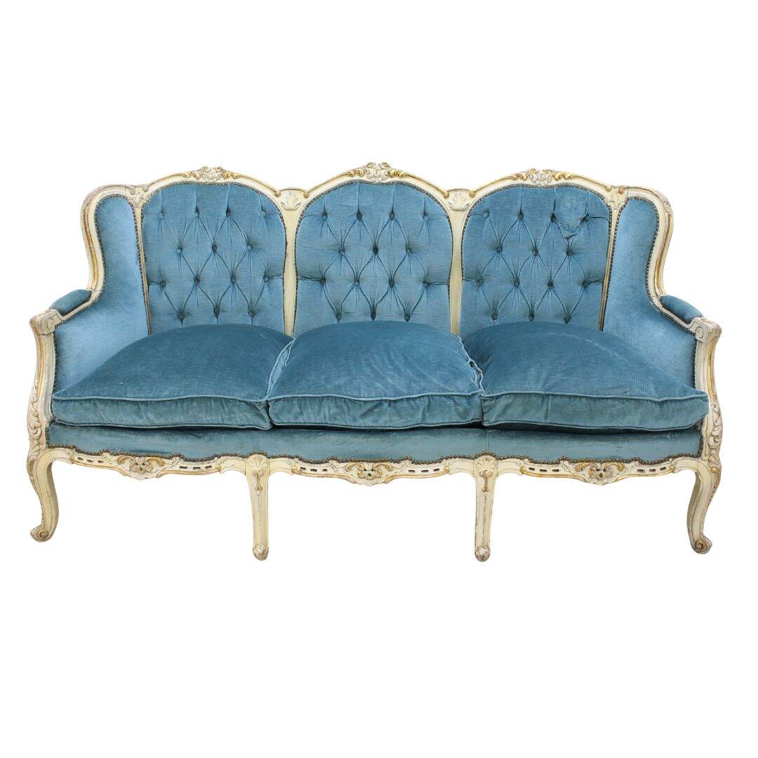 ornate french sofa, unfinished