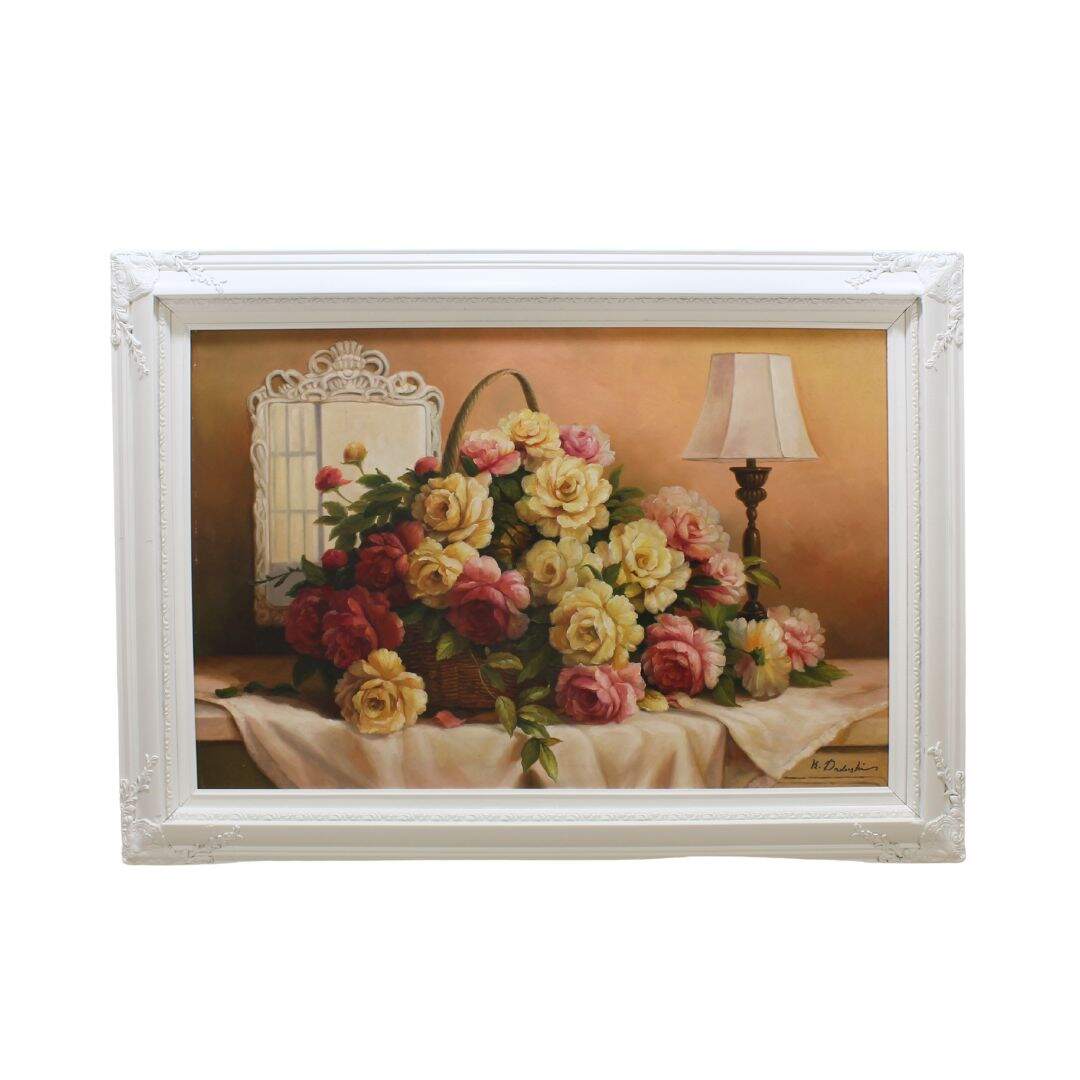 original still life painting with roses