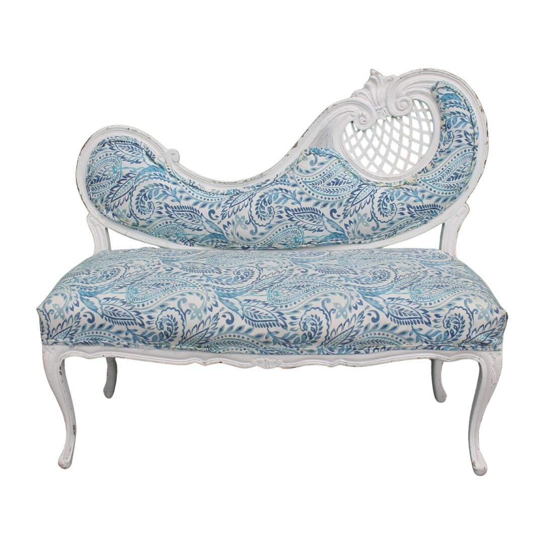ornate carved french settee, unfinished