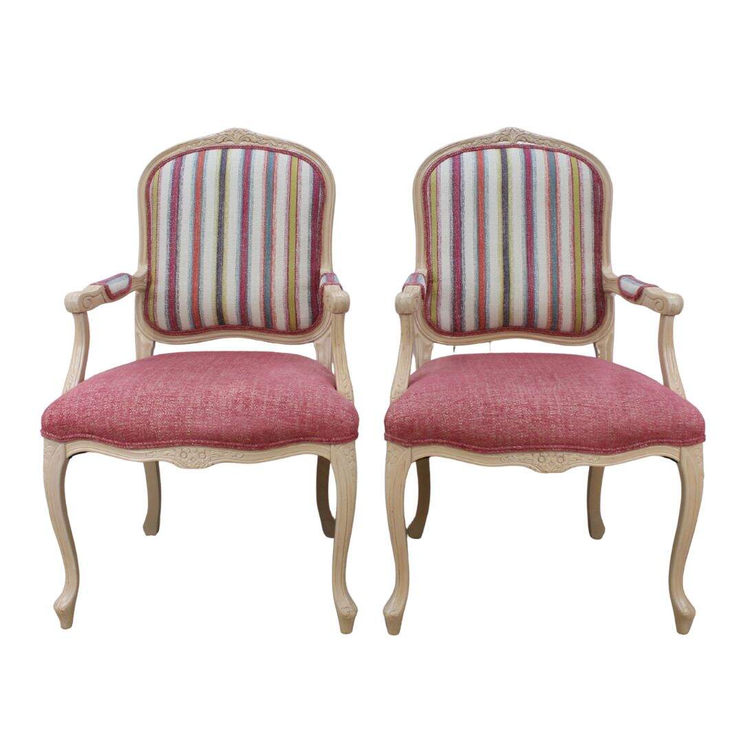 pair bergere chairs, unfinished