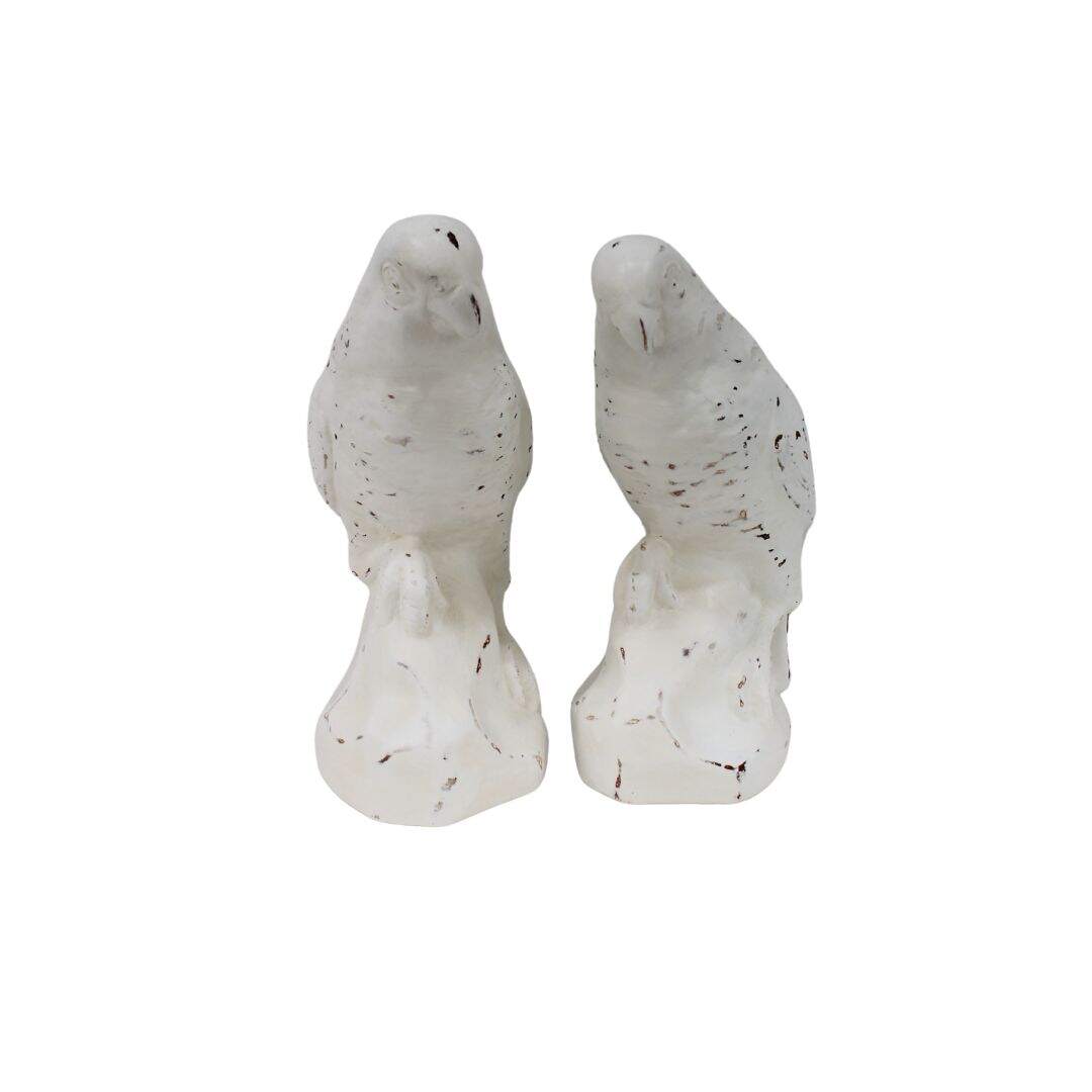 Pair of ceramic parrot figures
