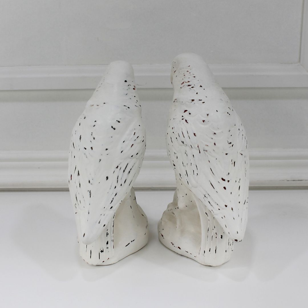 Pair of ceramic parrot figures