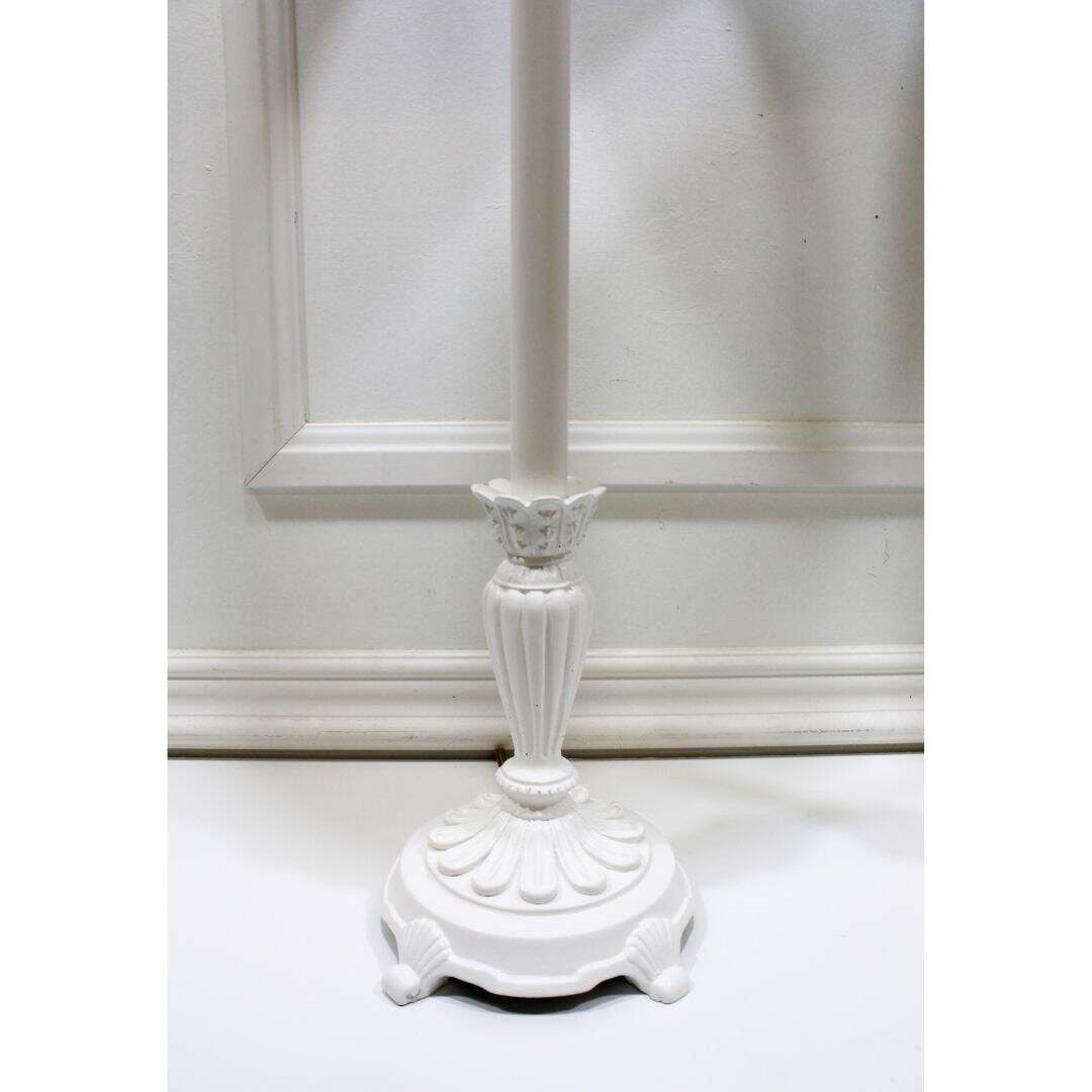 pair white candlestick lamps