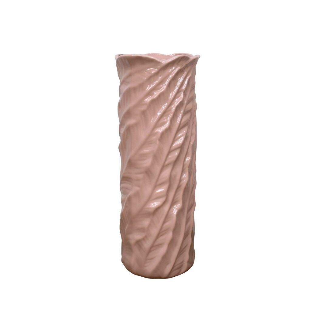 pink ceramic umbrella holder
