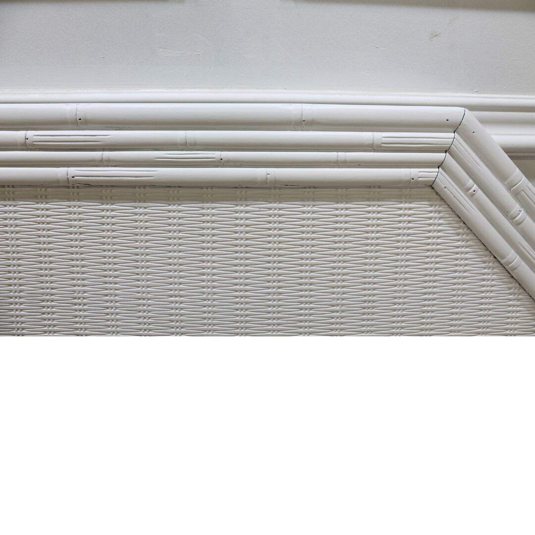 Queen faux bamboo and rattan headboard