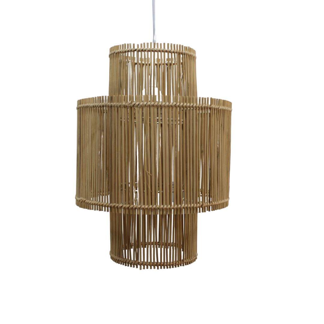 Boho rattan ceiling fixture