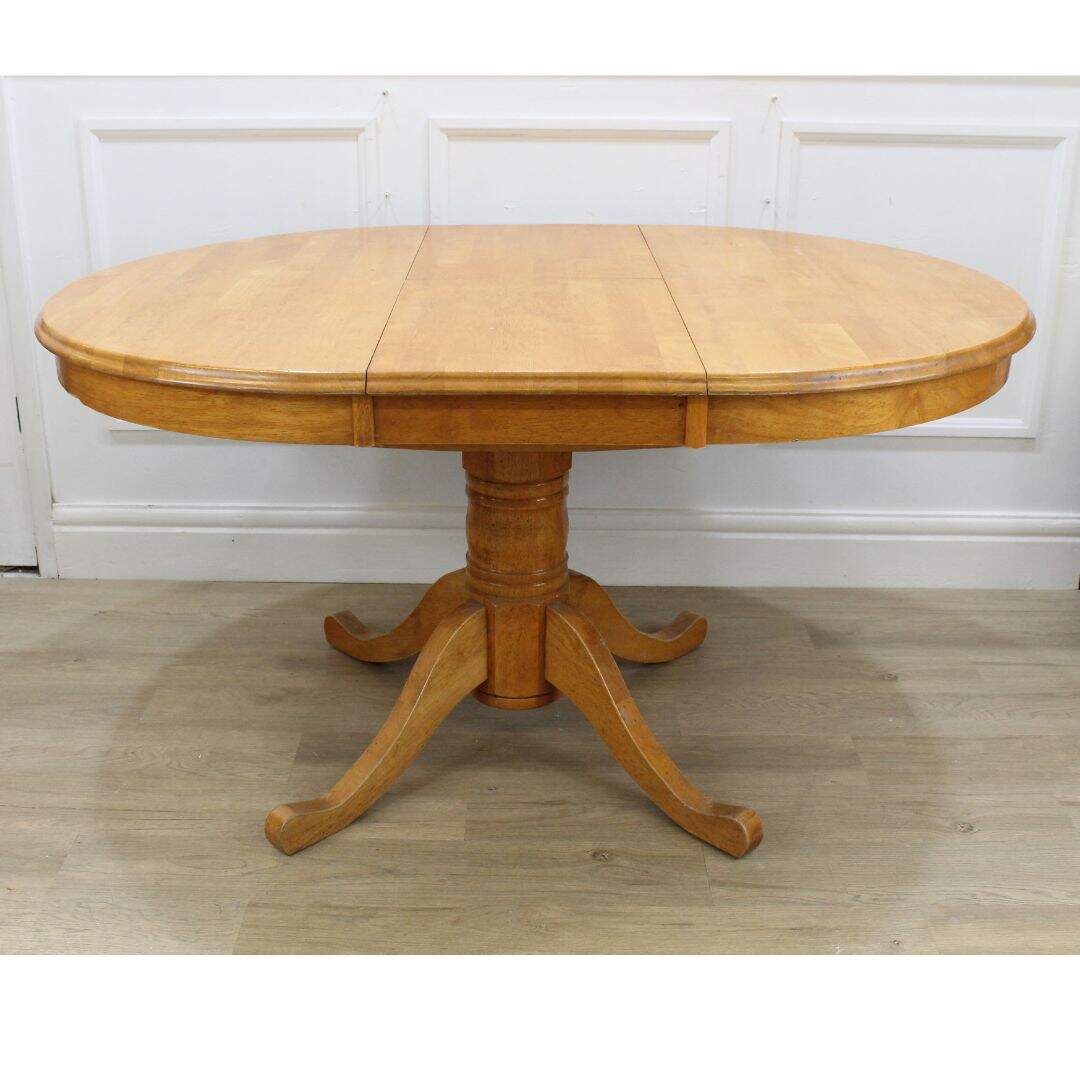 round pedestal dining table, unpainted
