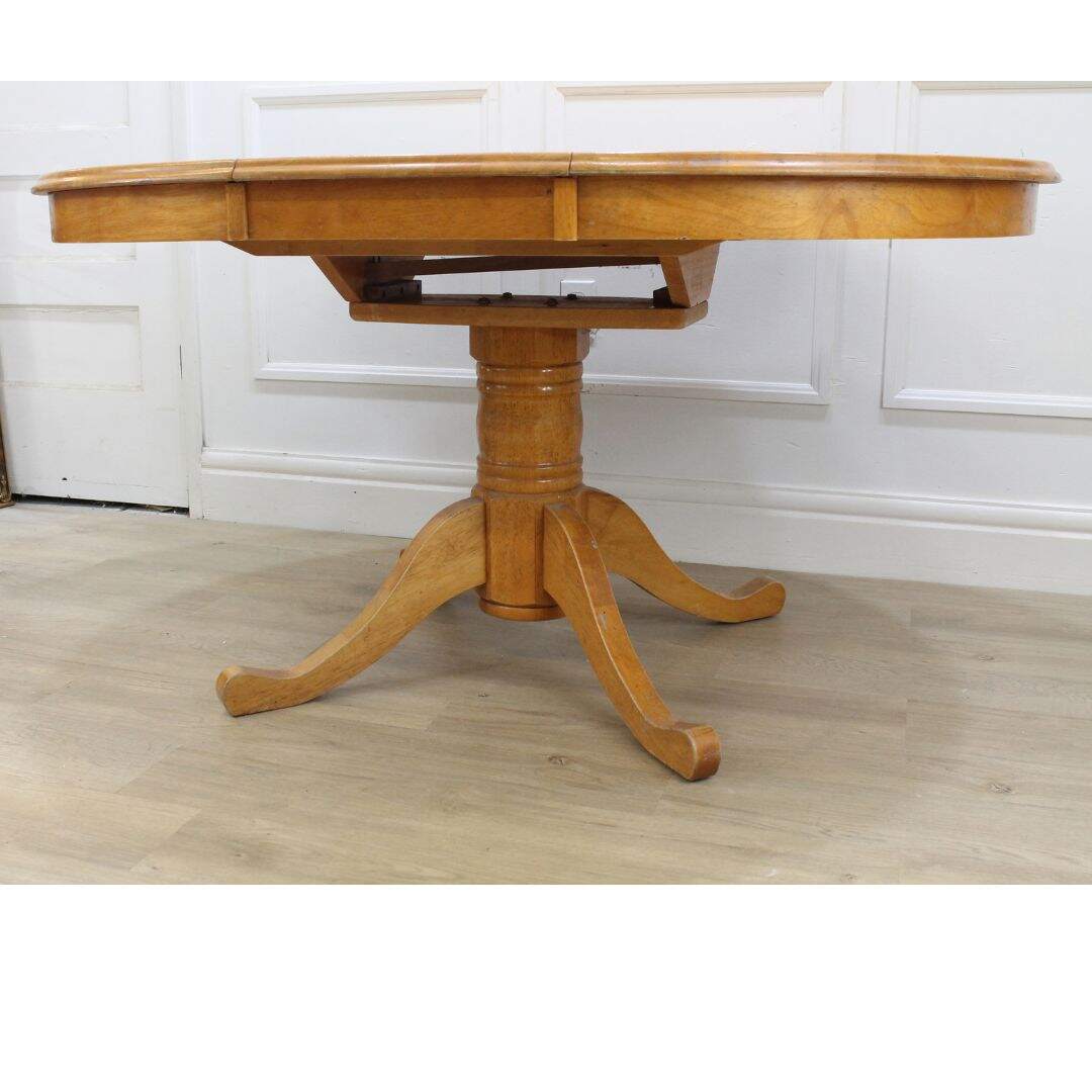 round pedestal dining table, unpainted