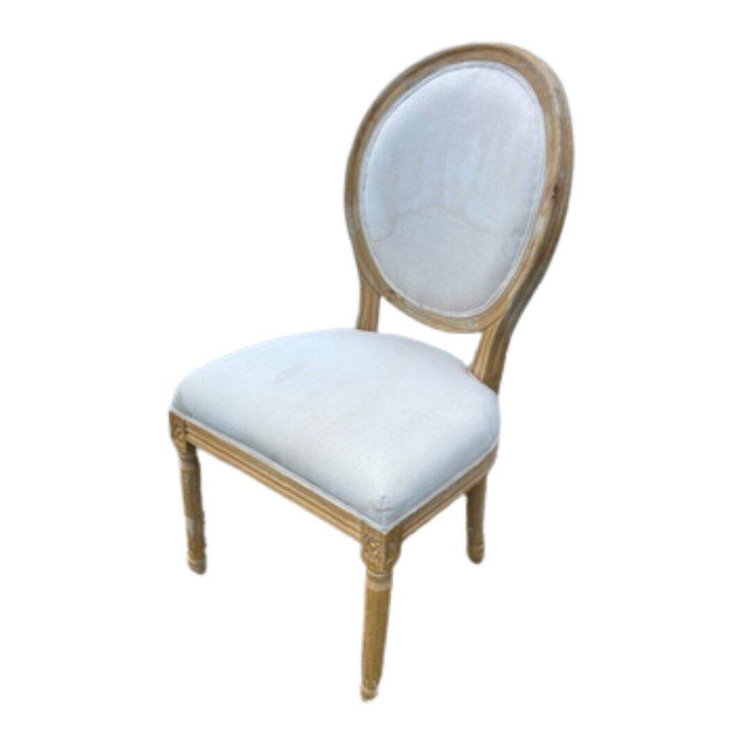 Set of 4 Restoration Hardware chairs, unfinished