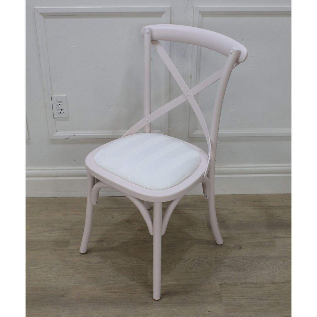 set of 4 X back chairs, pastel colours